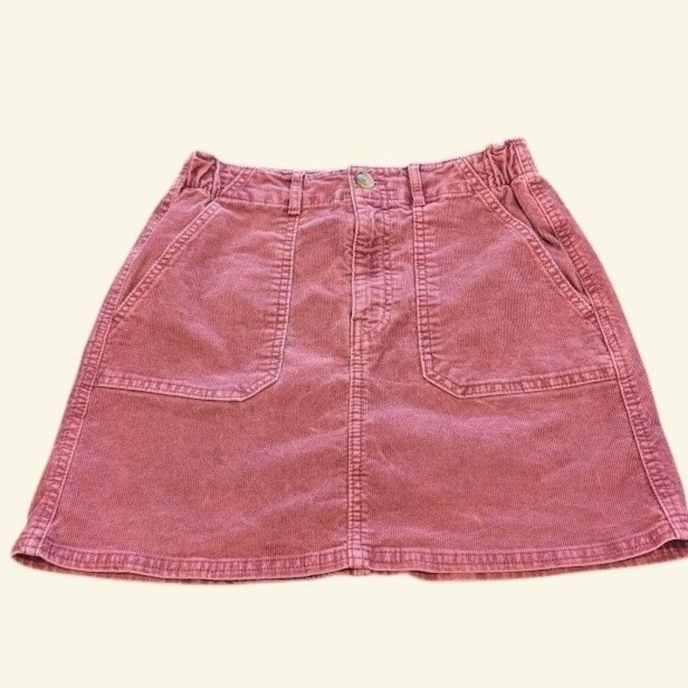 American Eagle Berry Pink Corduroy Mini Skirt Women's Size 2